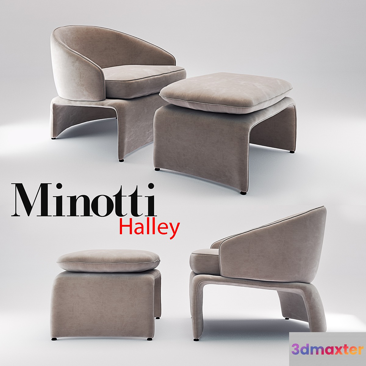 Minotti_Halley 3D Max