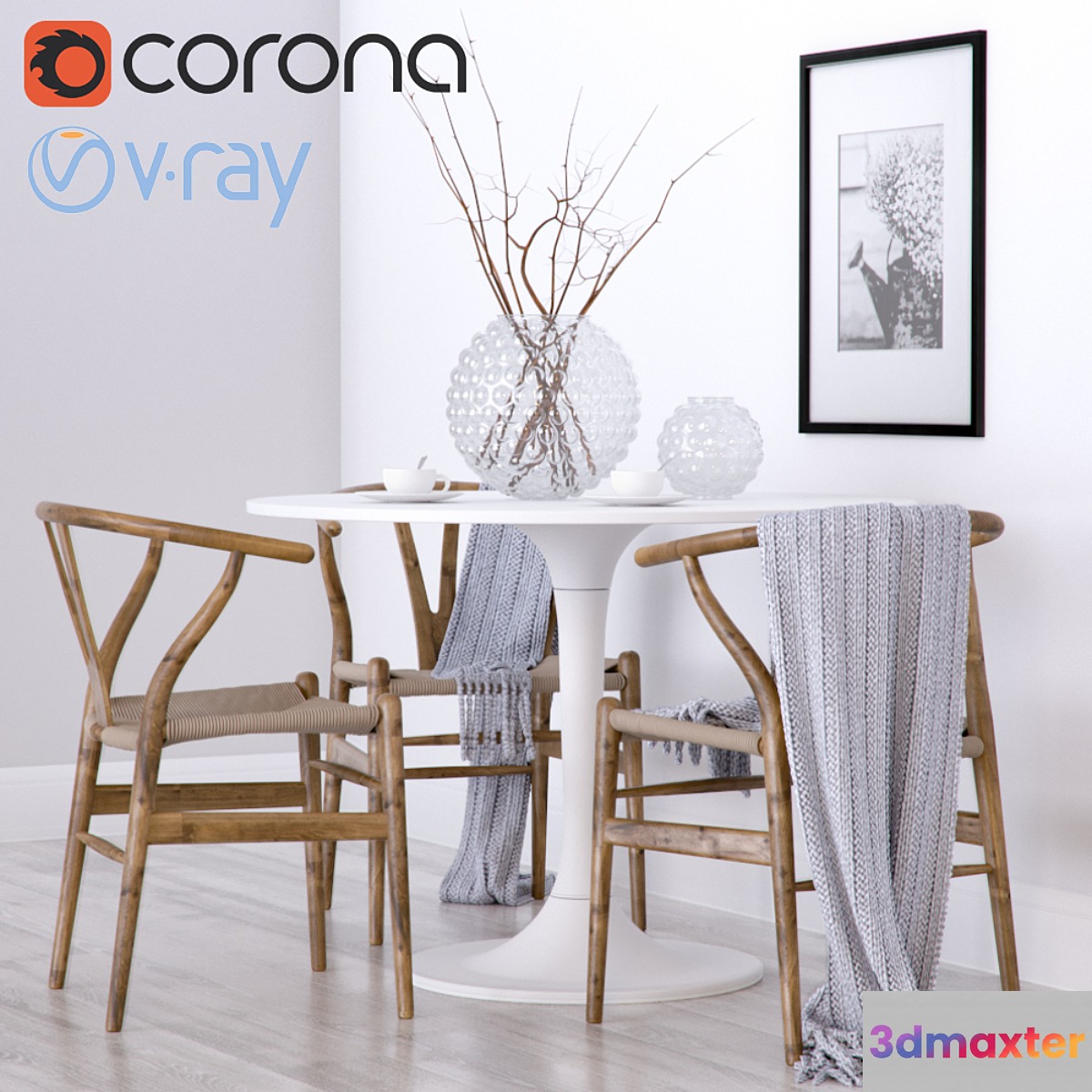 Wishbone chair CH24 & Ikea DOCKSTA