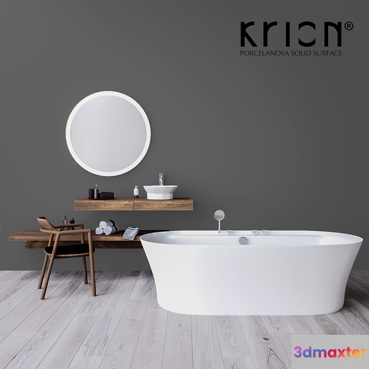 Krion Tono Bathroom set 3D Max