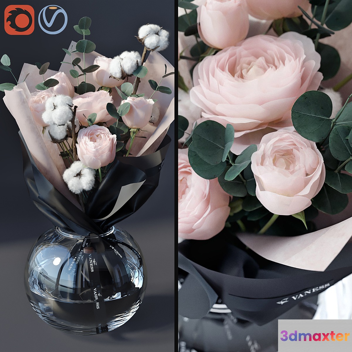 Bouquet with cotton - No.2