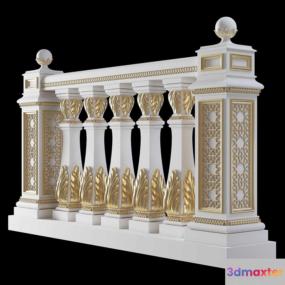 Baluster in oriental style