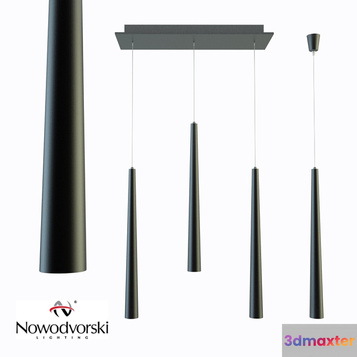 Pendant lamp Nowodvorski QUEBECK black III_I 3D Max