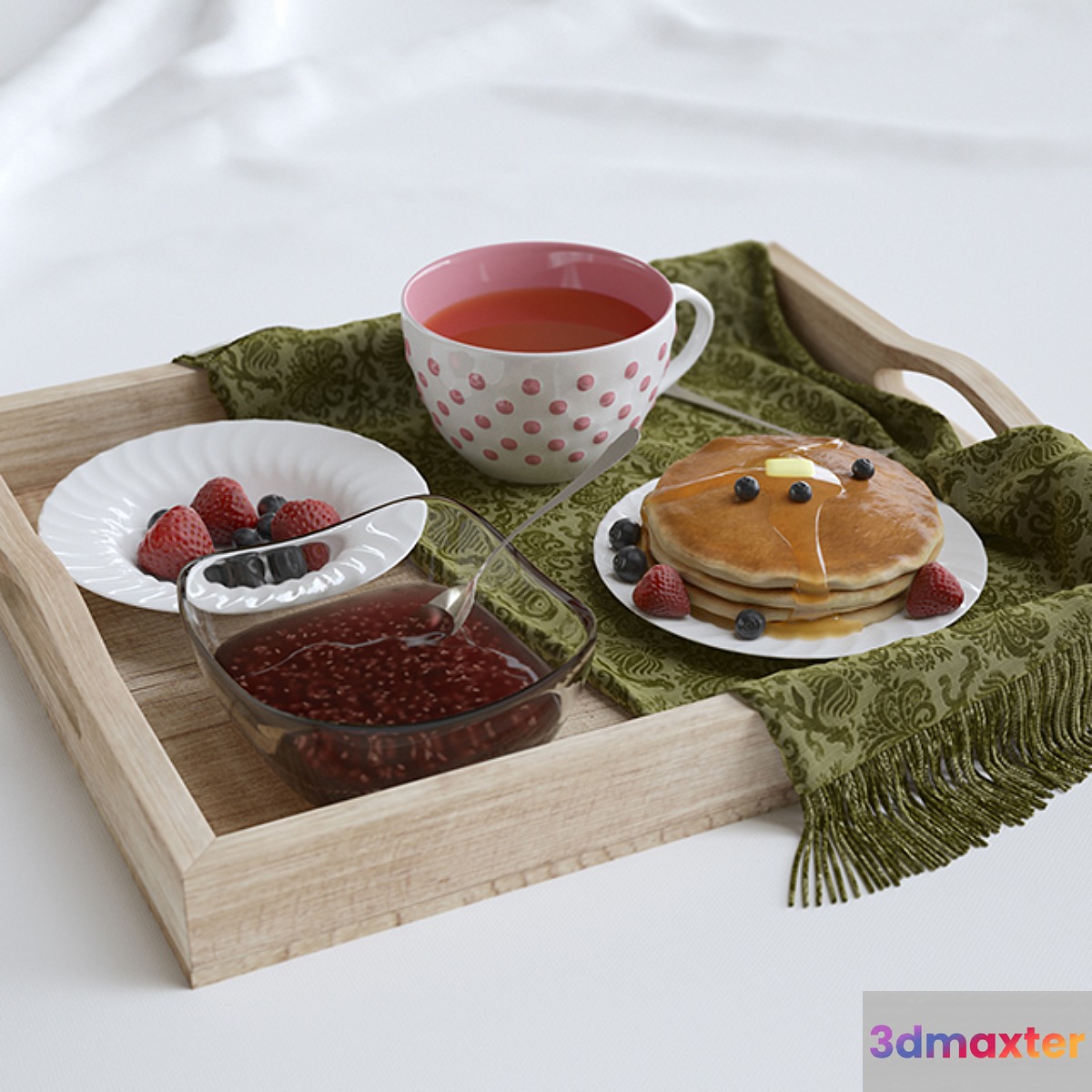 Breakfast in bed 3D Max