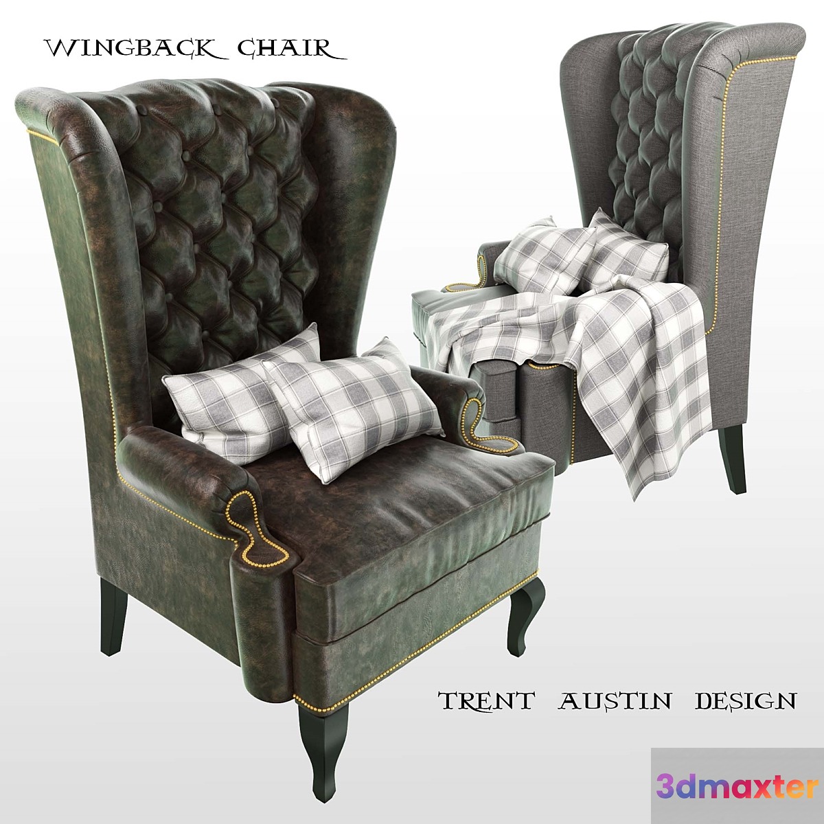Trent austin design wingback chair (on PRO) 3D Max