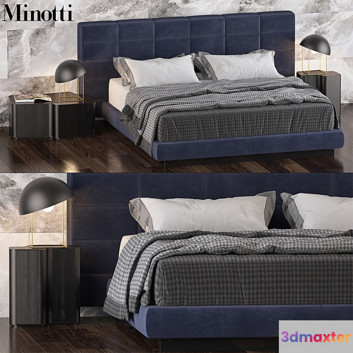 Bed by Minotti 2 3D Max