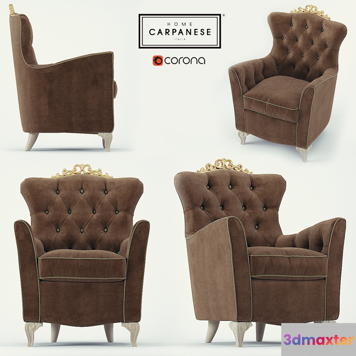 Small armchair Carpanese 3D Max