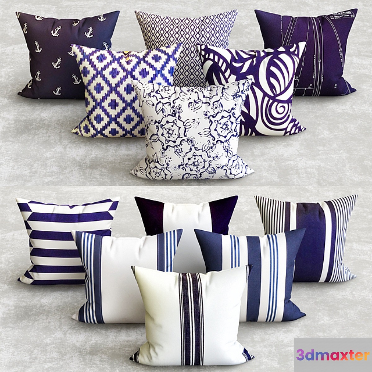 NEWPORT COLLECTION COMMODORE PILLOW 3D Max