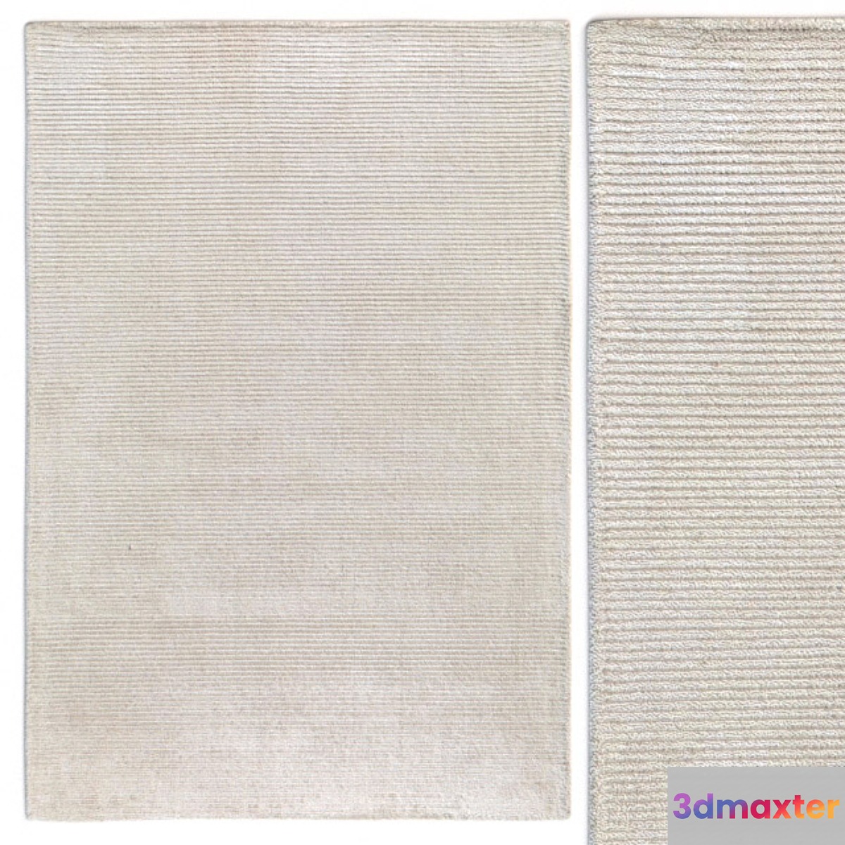 Carpet Benuta Lines Viscose Cream Rug 3D Max