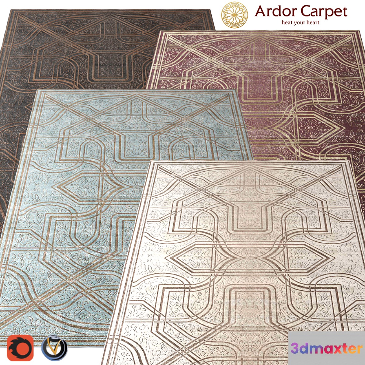 Carpet Ardor (Route) 2400h3000 (4 colors) 3D Max