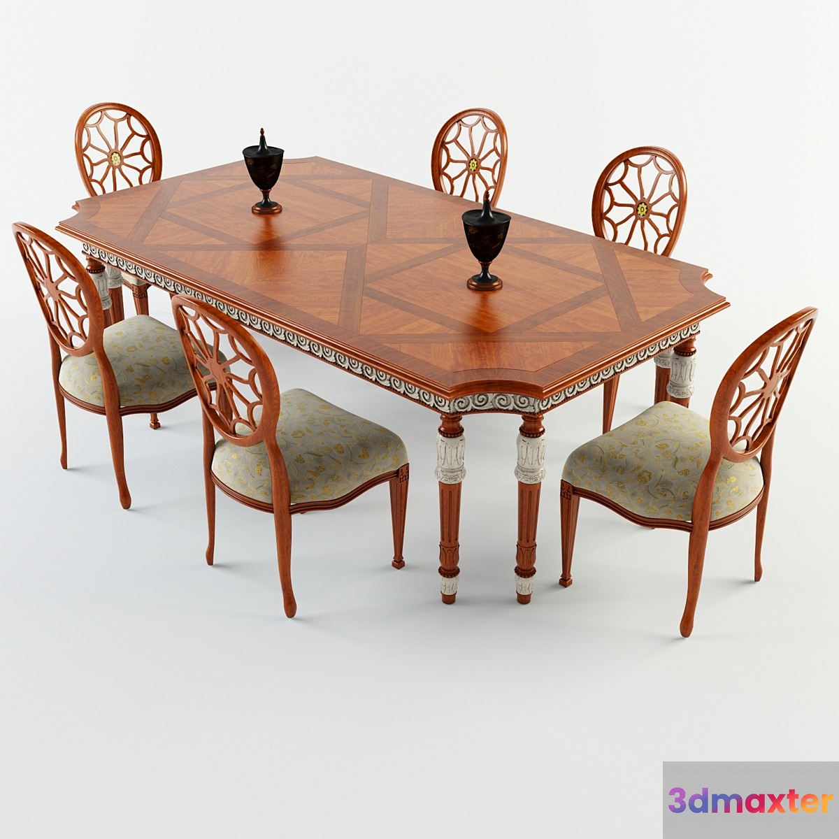 Francesco molon dining table and chair 3D Max