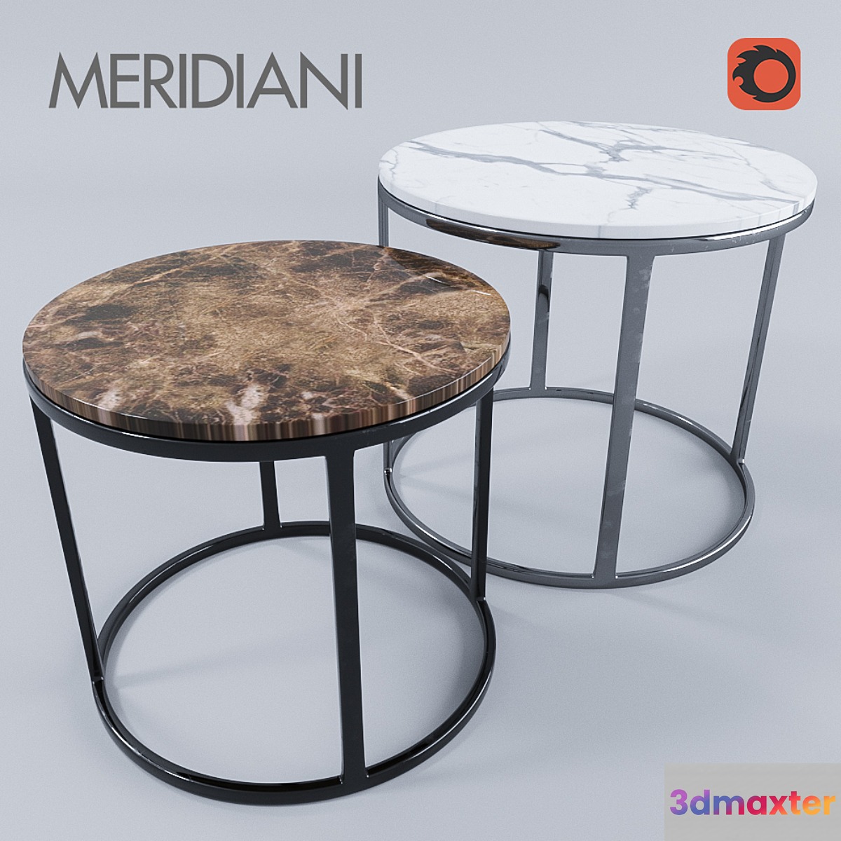 Meridiani Bola Low Tables 3D Max