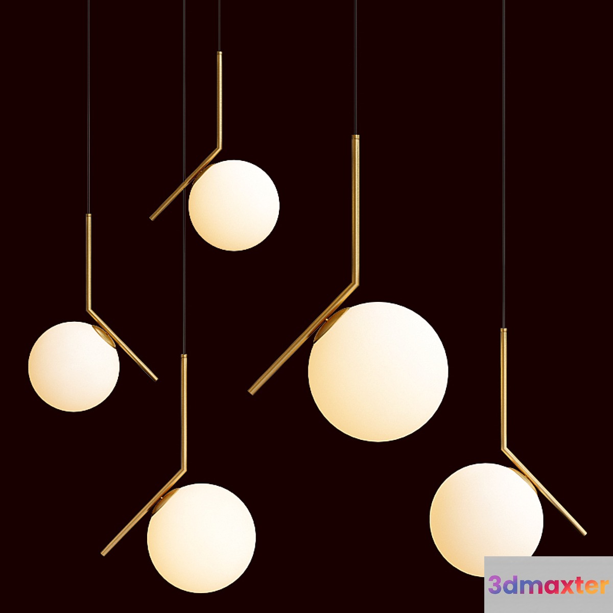 Modern chandelier lighting 3D Max