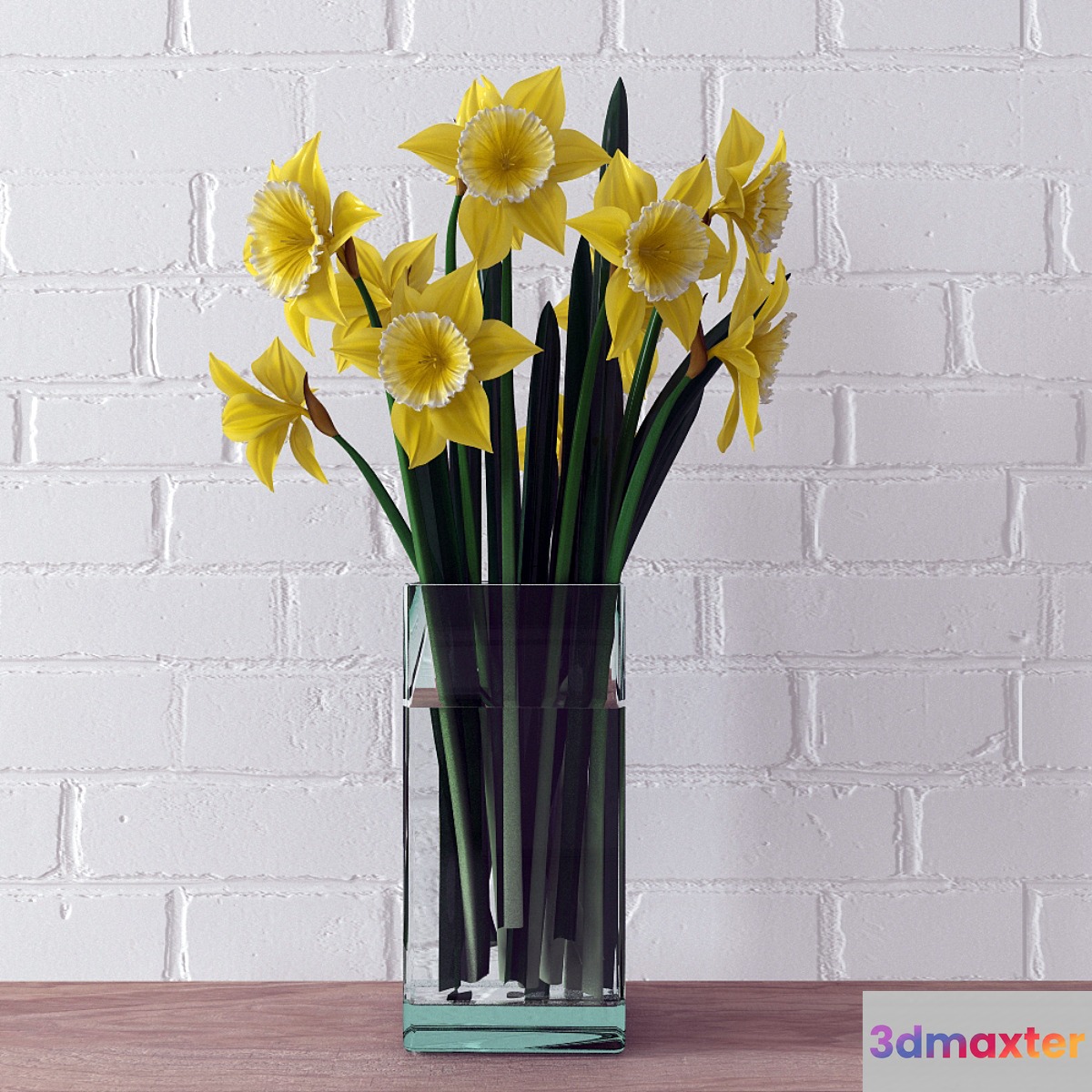A bouquet of daffodils 3D Max