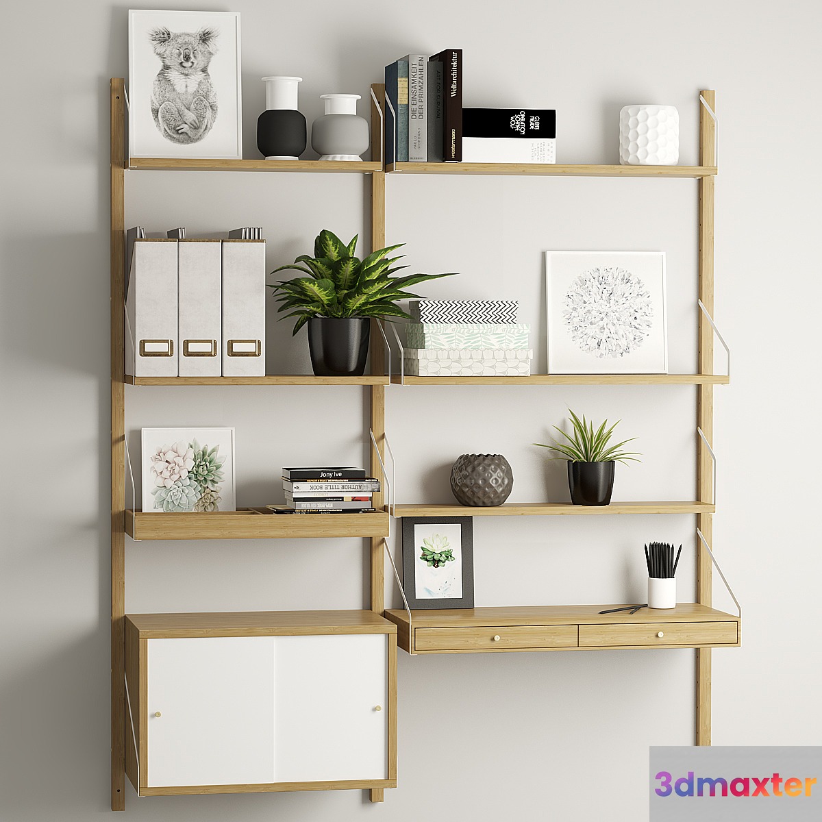 Shelf system Svalnas . 3D Max