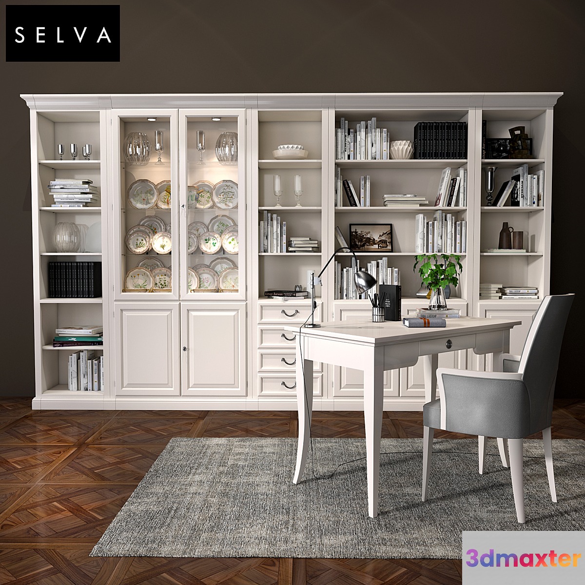 Selva bookcase Mirabeau set sections02