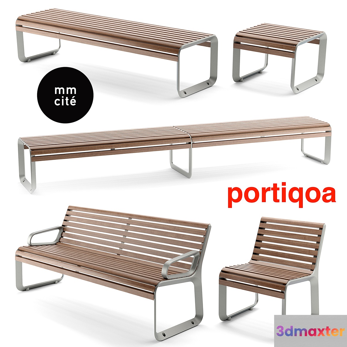 Benches mmcite portiqoa 3D Max