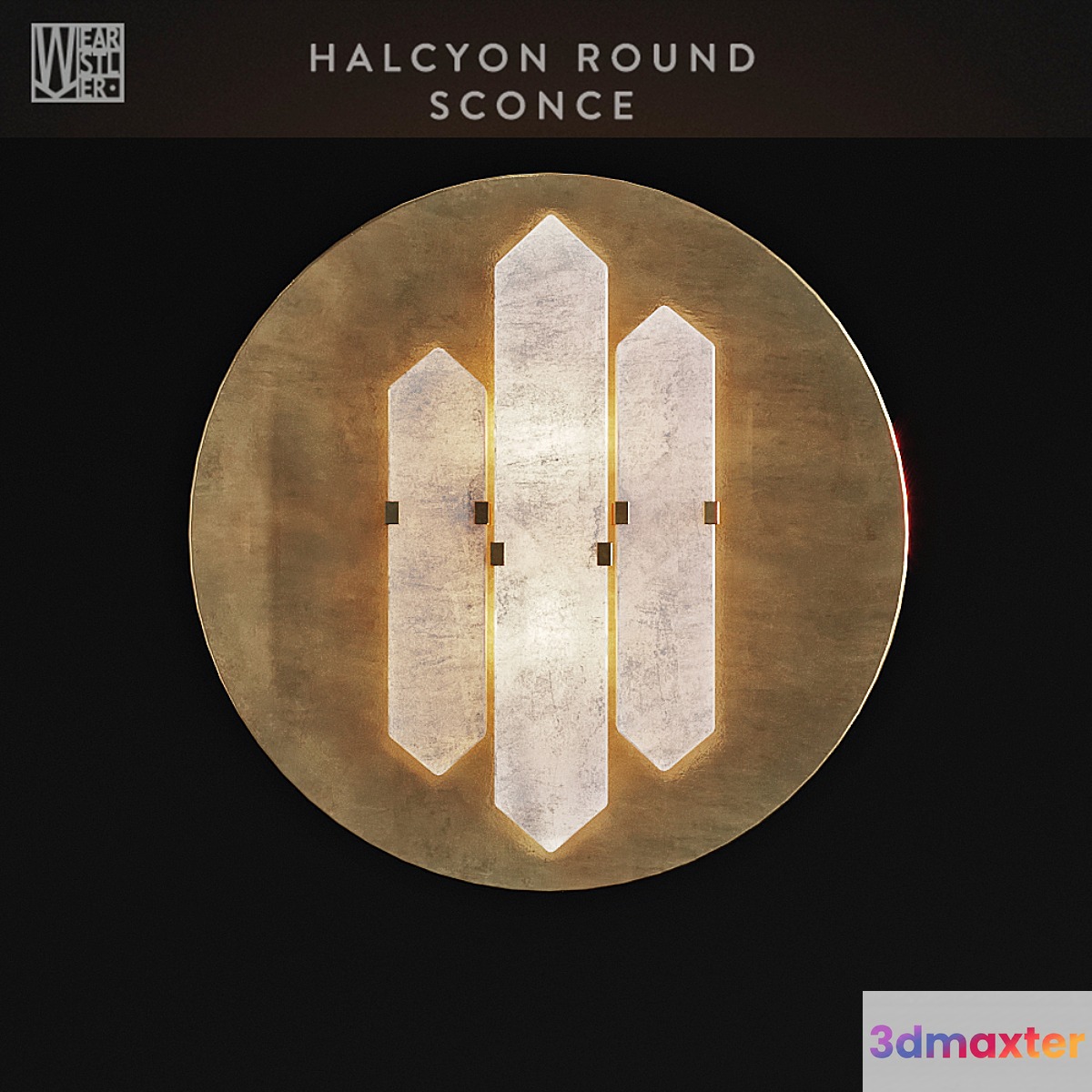 Kelly Wearstler_HALCYON ROUND SCONCE 3D Max