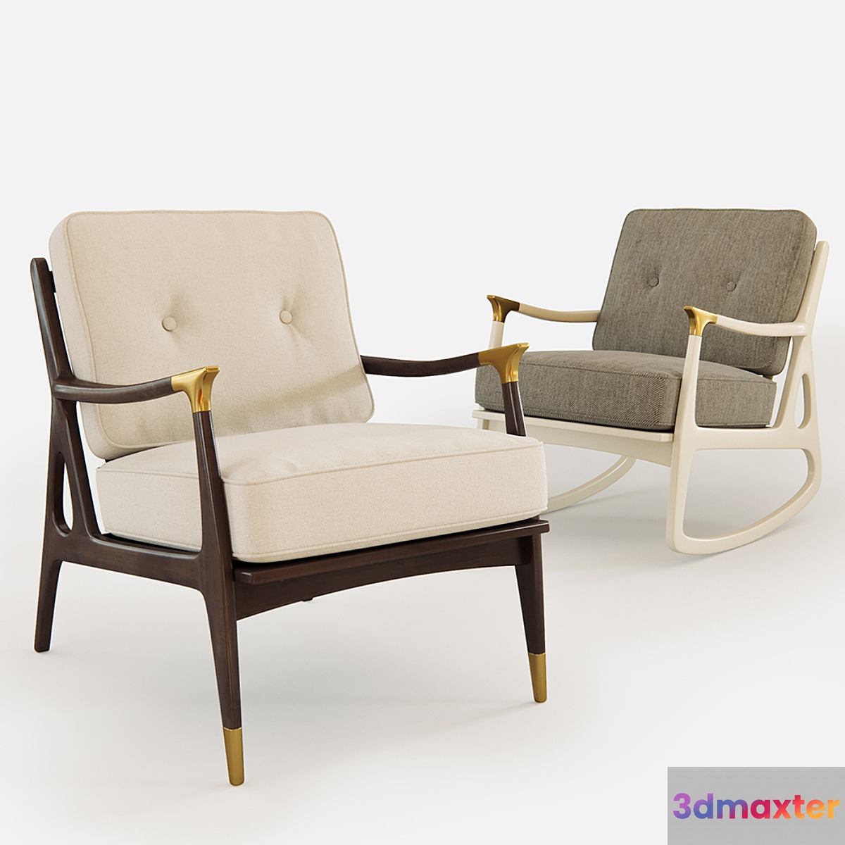 Anthropologie Haverhill Rocking Chair 3D Max