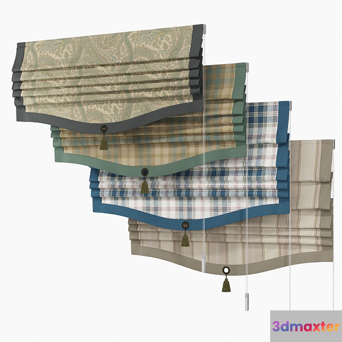 Roman shade 1200 mm 3D Max