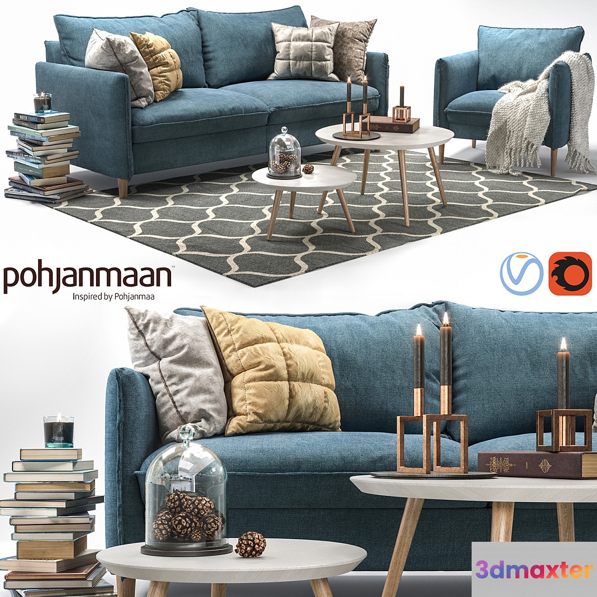 Chic Sofa and Armchair - No.2
