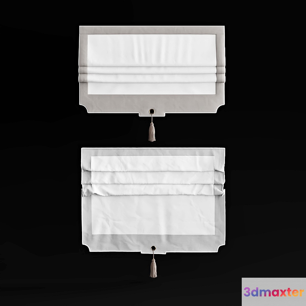 Roman curtains 3D Max