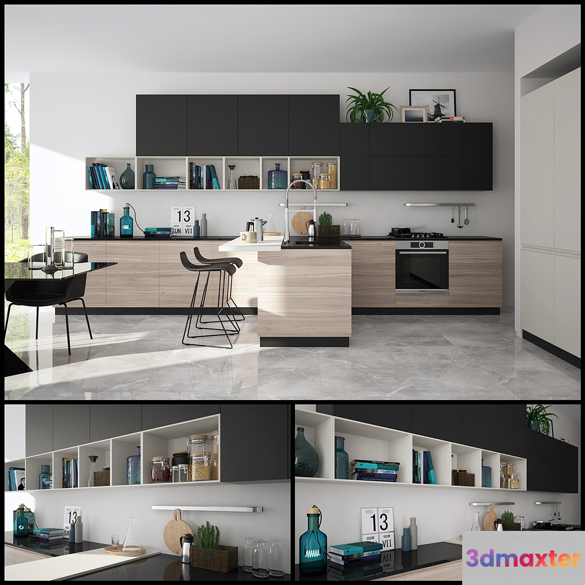 Kitchen Scavolini - Motus. 3D Max