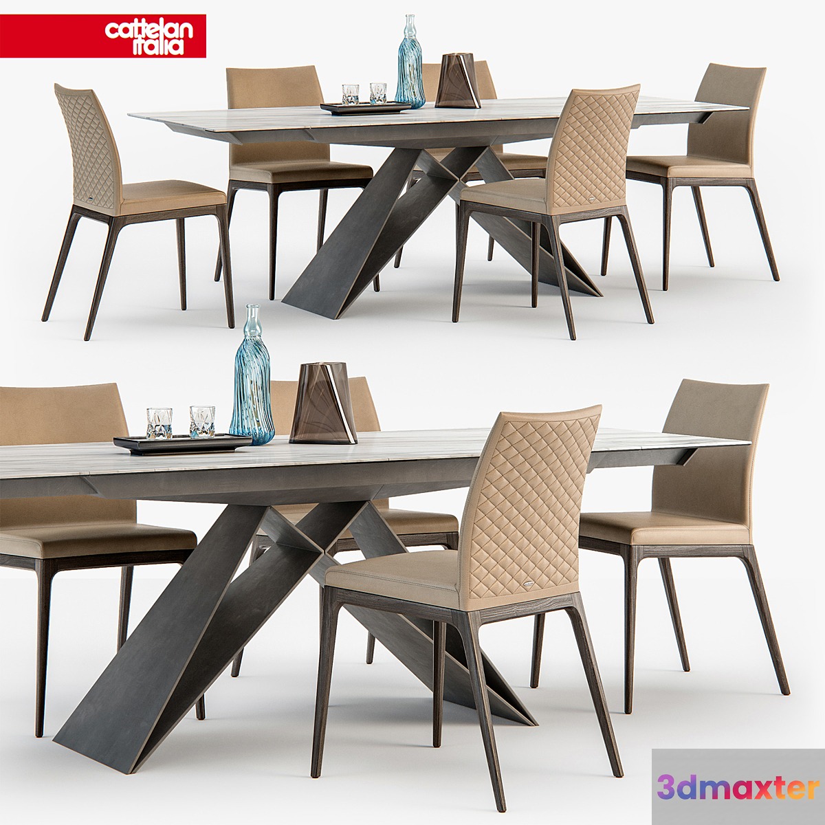 Cattelan Italia Arcadia couture chair Premier table - No.2