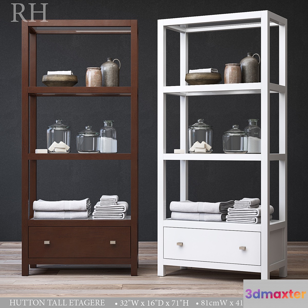 HUTTON TALL ETAGERE 3D Max