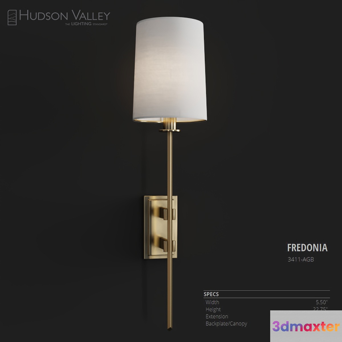 Hudson Valley Lighting Fredonia 3D Max