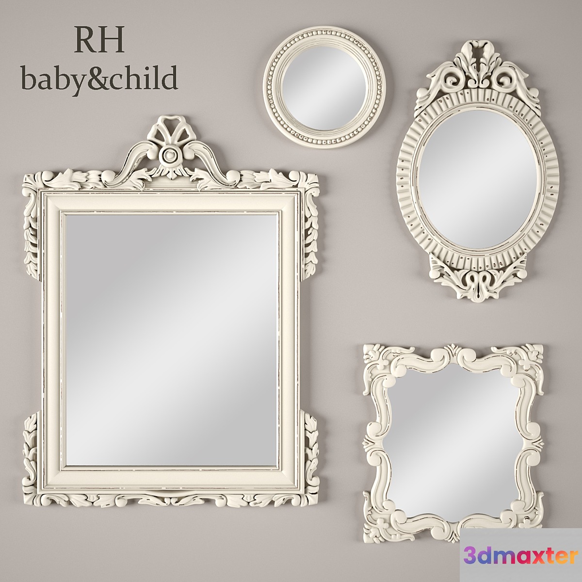 VINTAGE HAND-CARVED MIRRORS - No.2