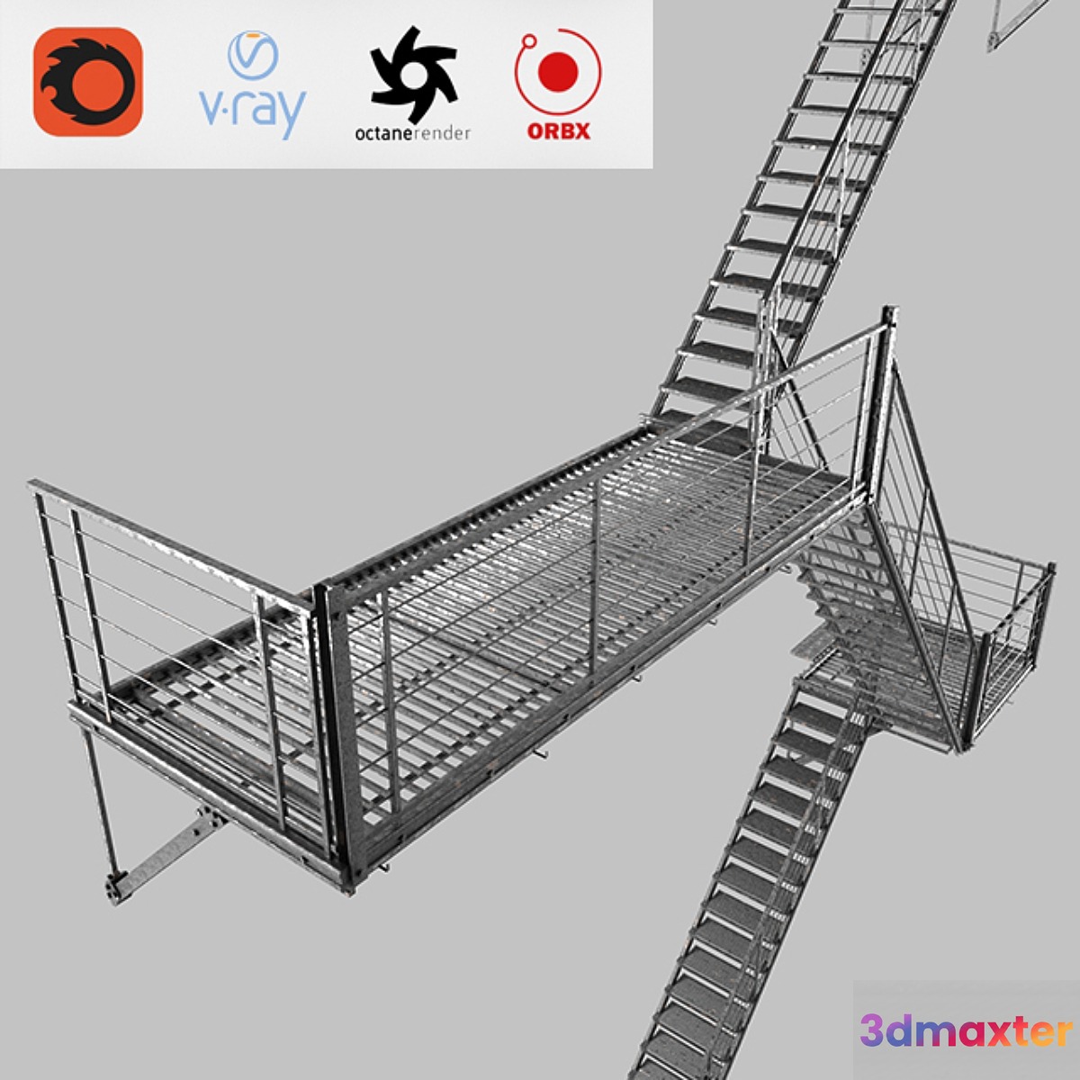 Evacuation ladder _ Evacuation ladder 3D Max
