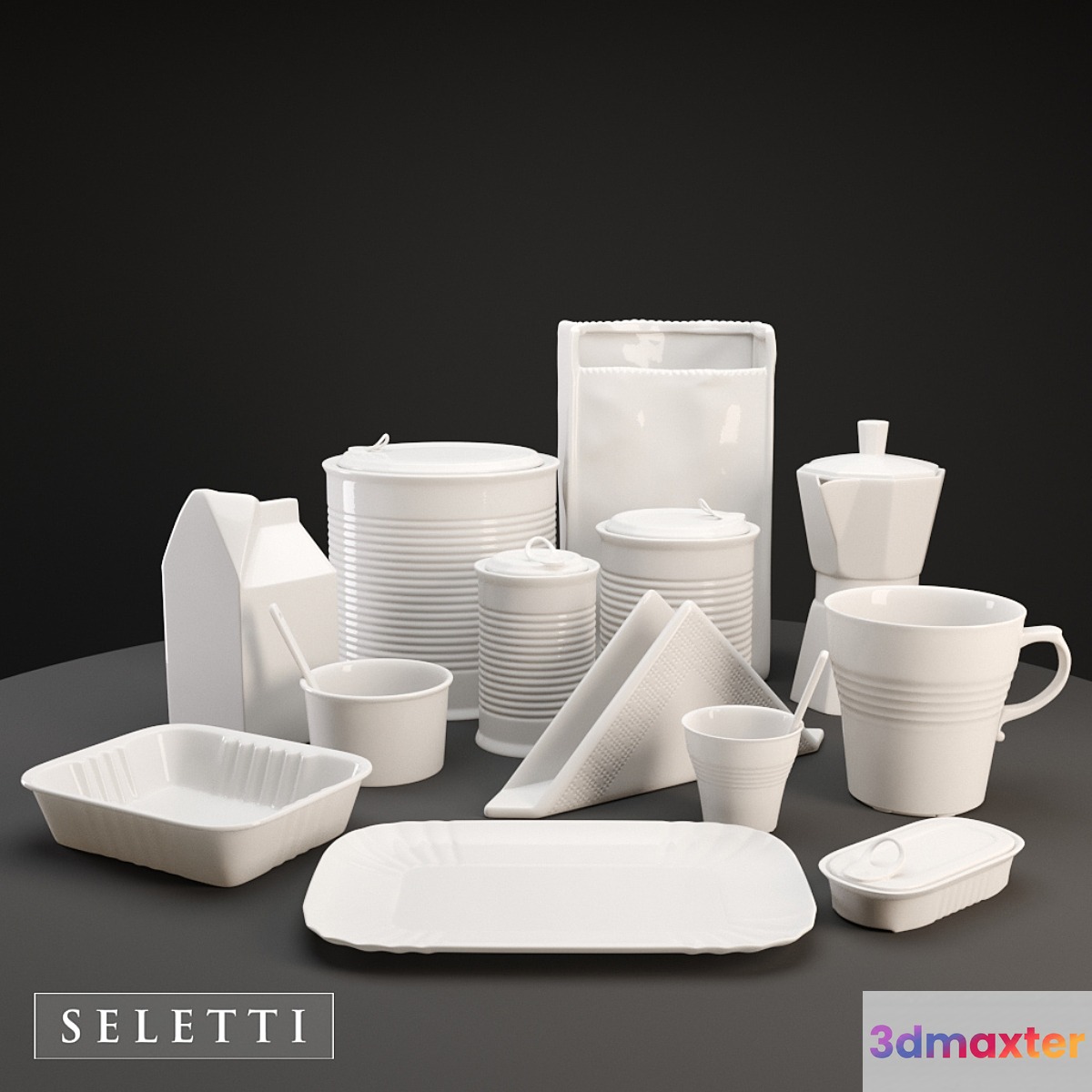 Set of dishes Seletti 3D Max