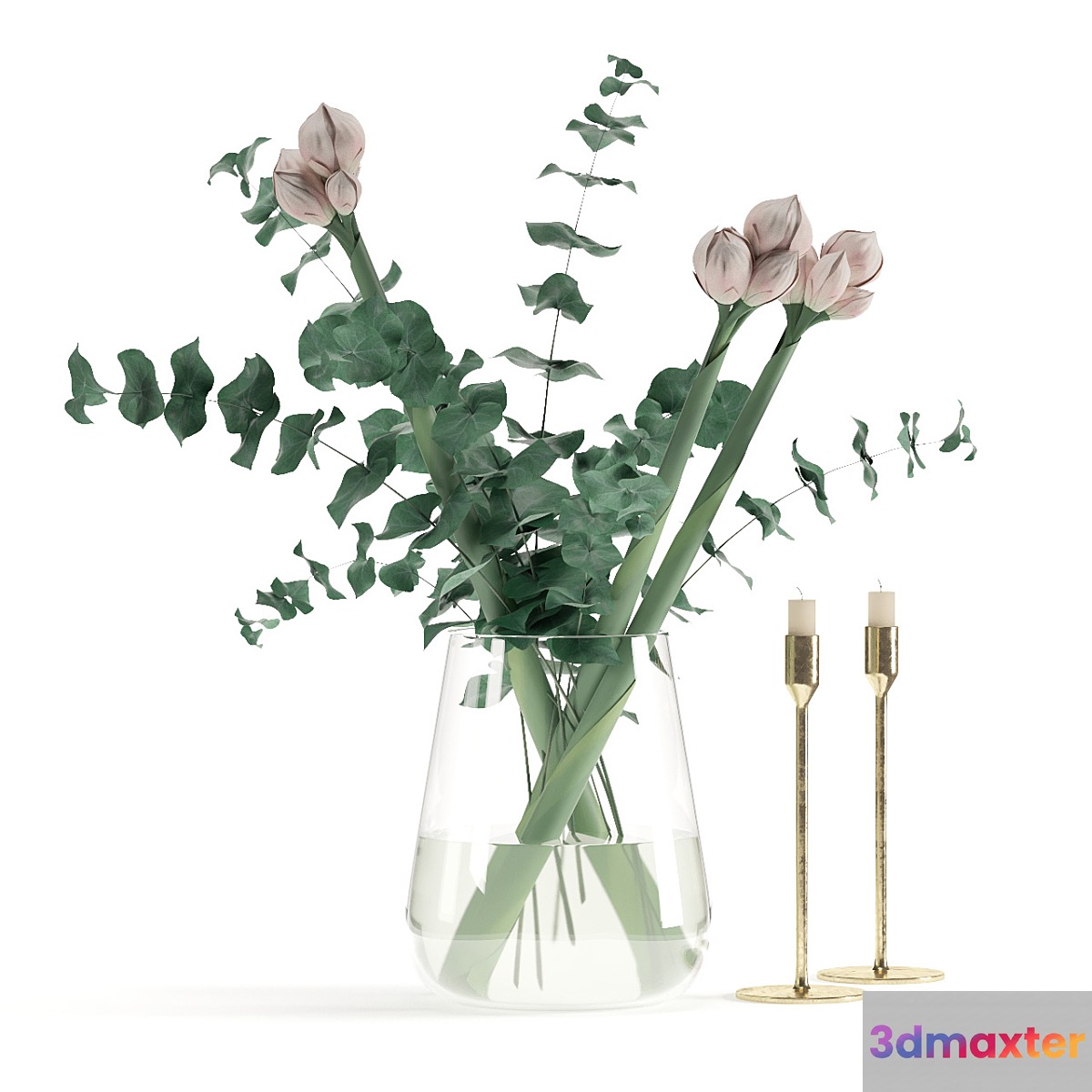 Vase with Flowers 3D Max