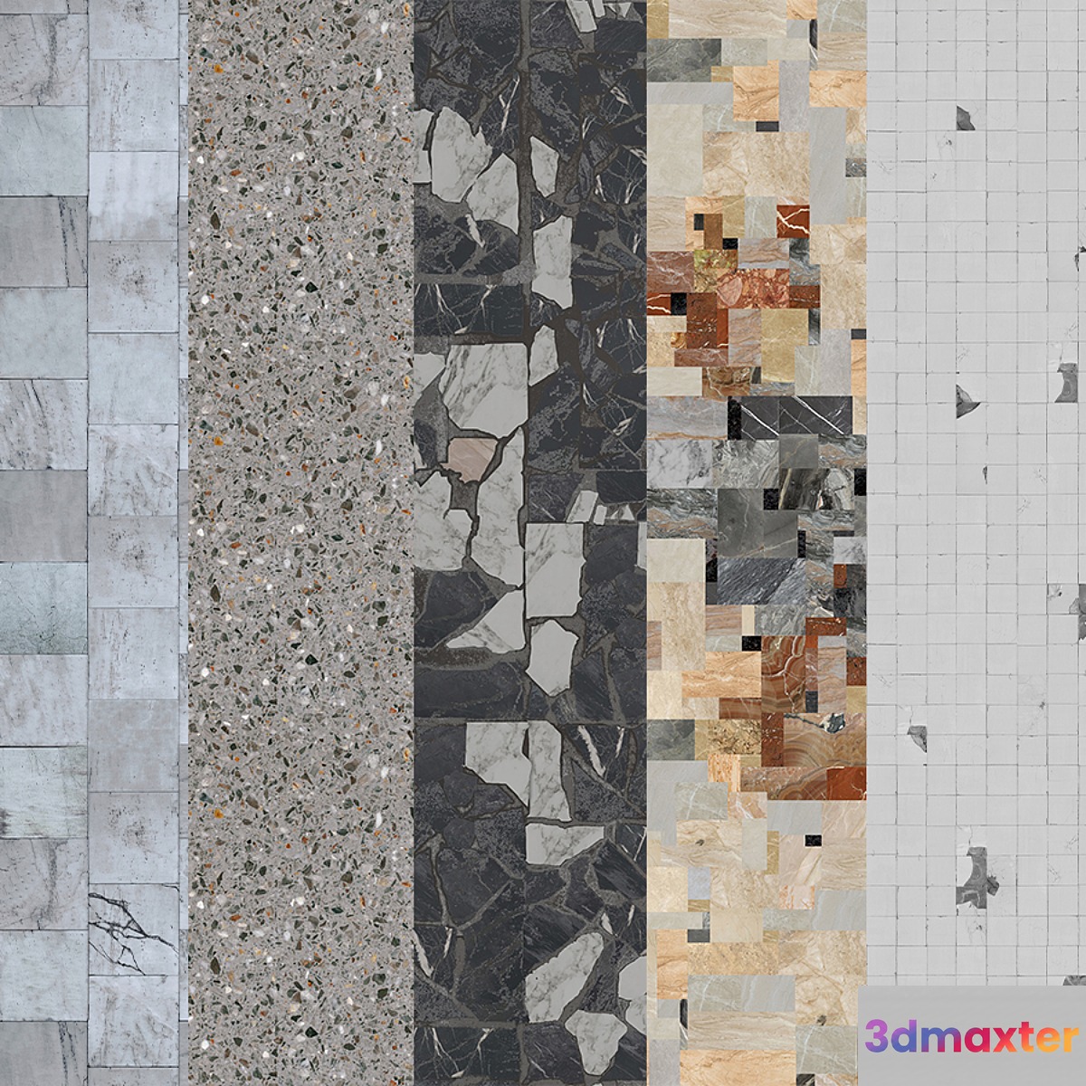 Terrazzo.Breccia.Mosaic.Marble.Seamless texture.