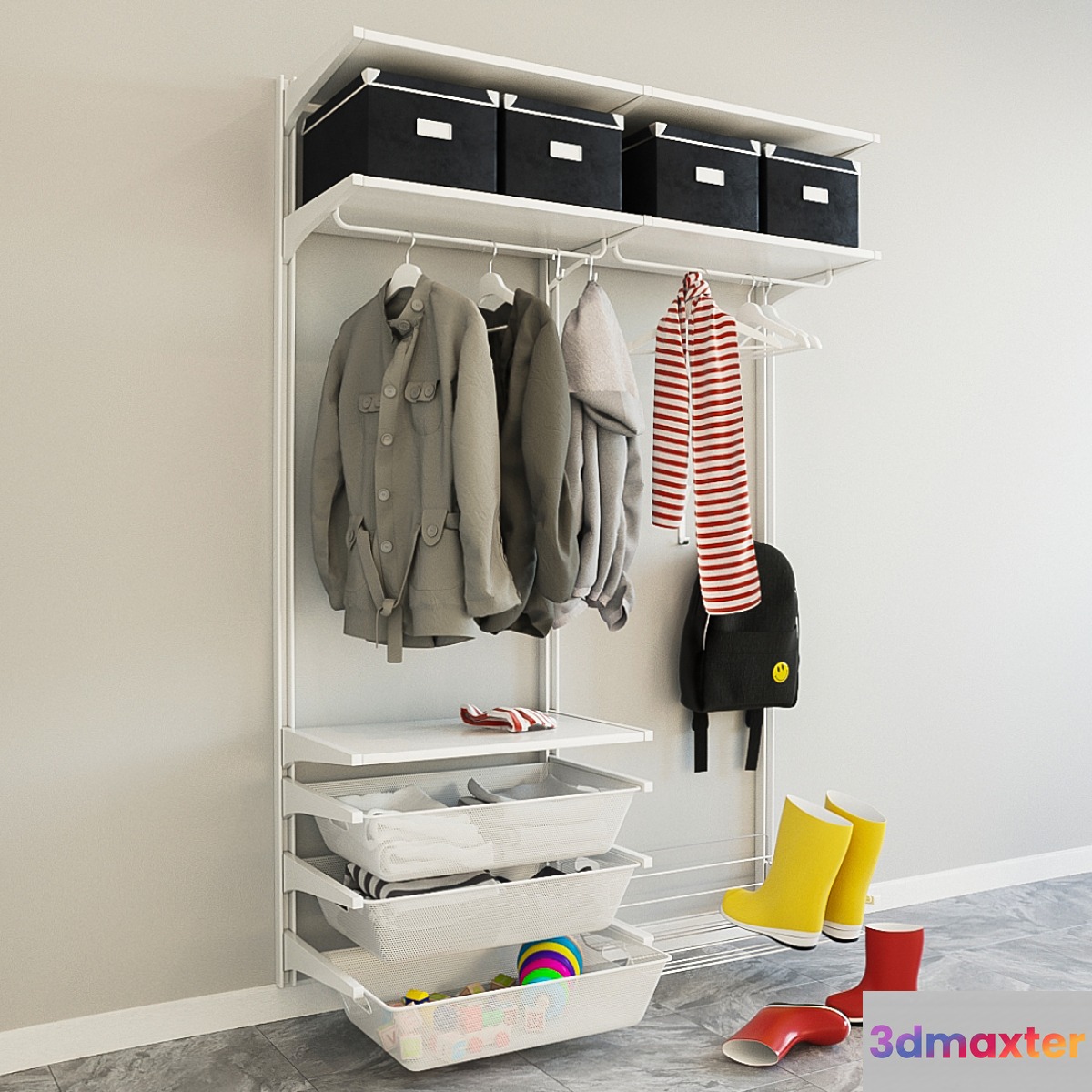 IKEA wall ikea BOAXEL БОАКСЕЛЬ _ entrance hall 3D Max