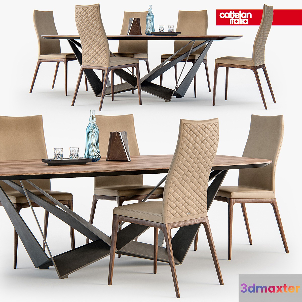 Cattelan Italia Arcadia couture chair H Skorpio table