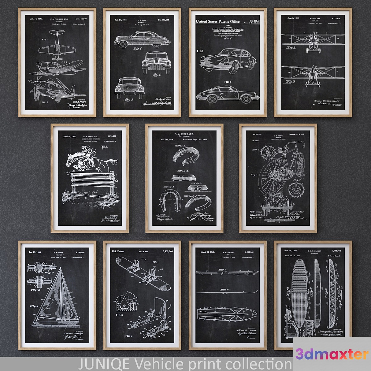 Vehicle Print collection 3D Max