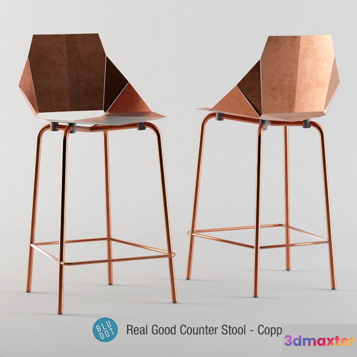 Blu Dot Real Good Copper Stool - No.2 3D Max