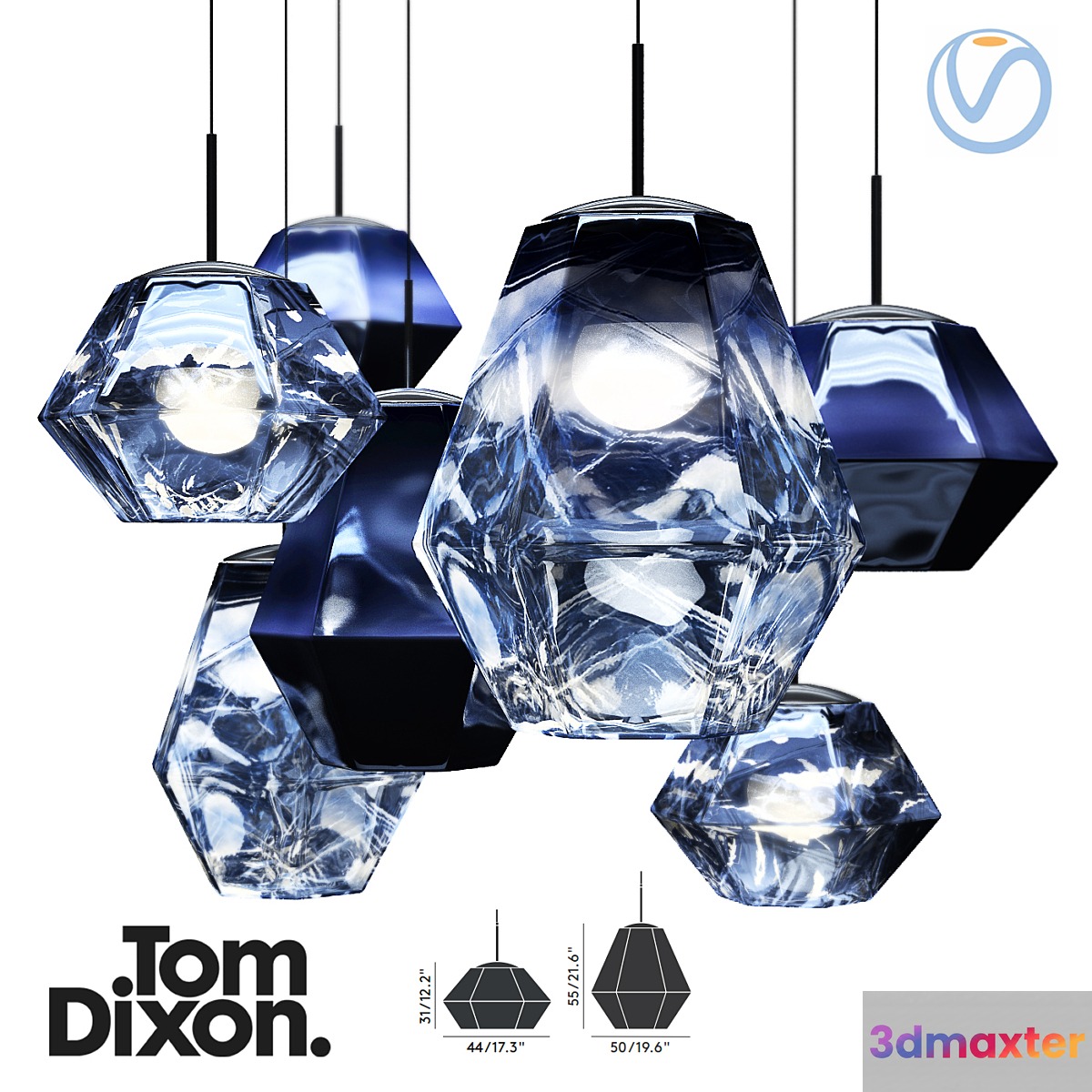 Cut Pendant Smoke Tom Dixon