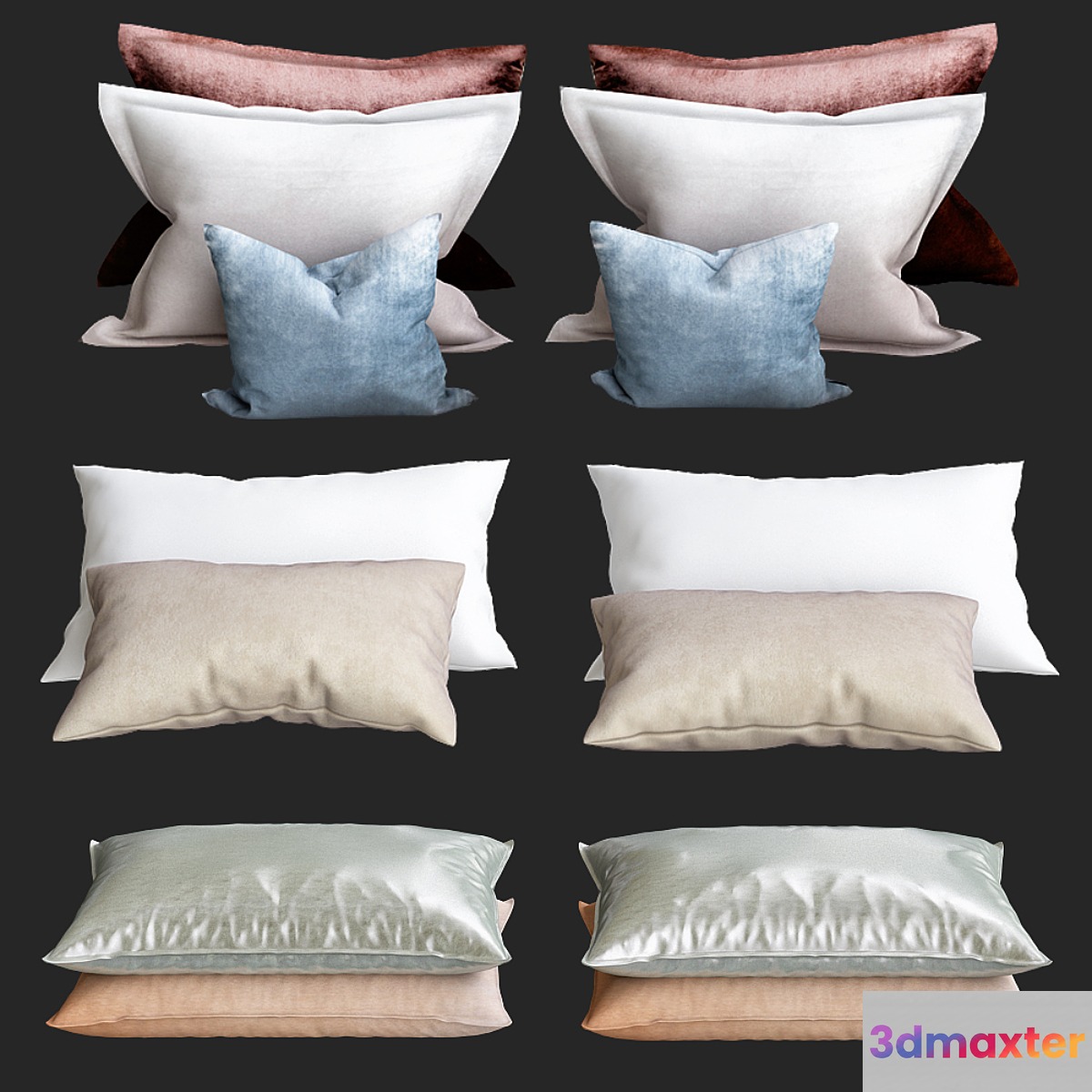 Bed Pillows 3D Max