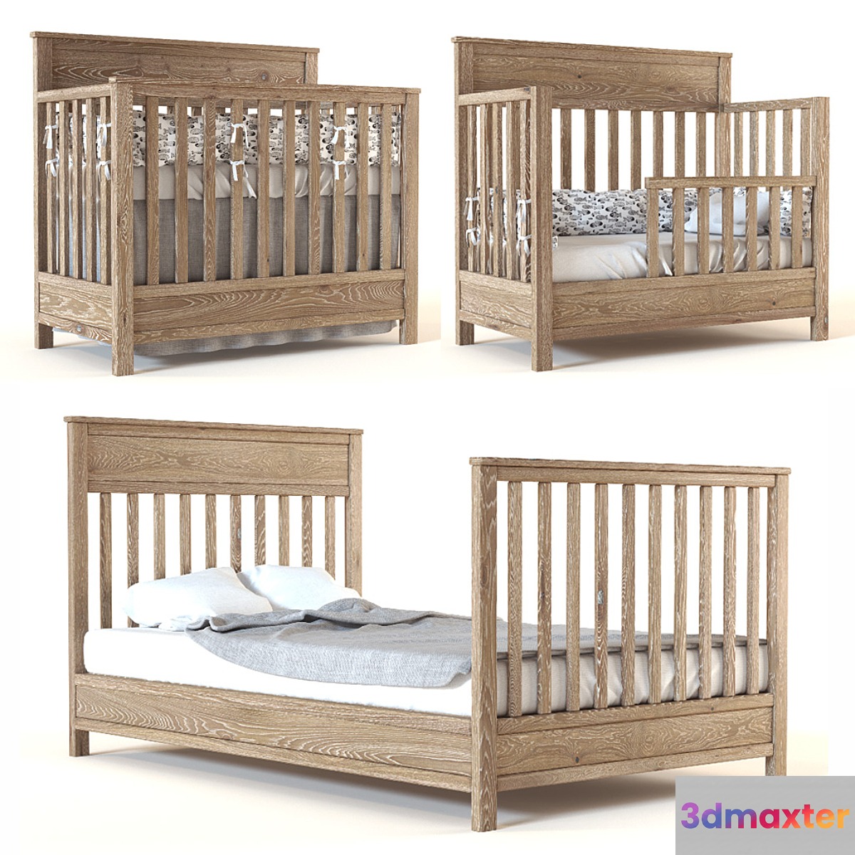 Charlie 4-In-1 Convertible Crib
