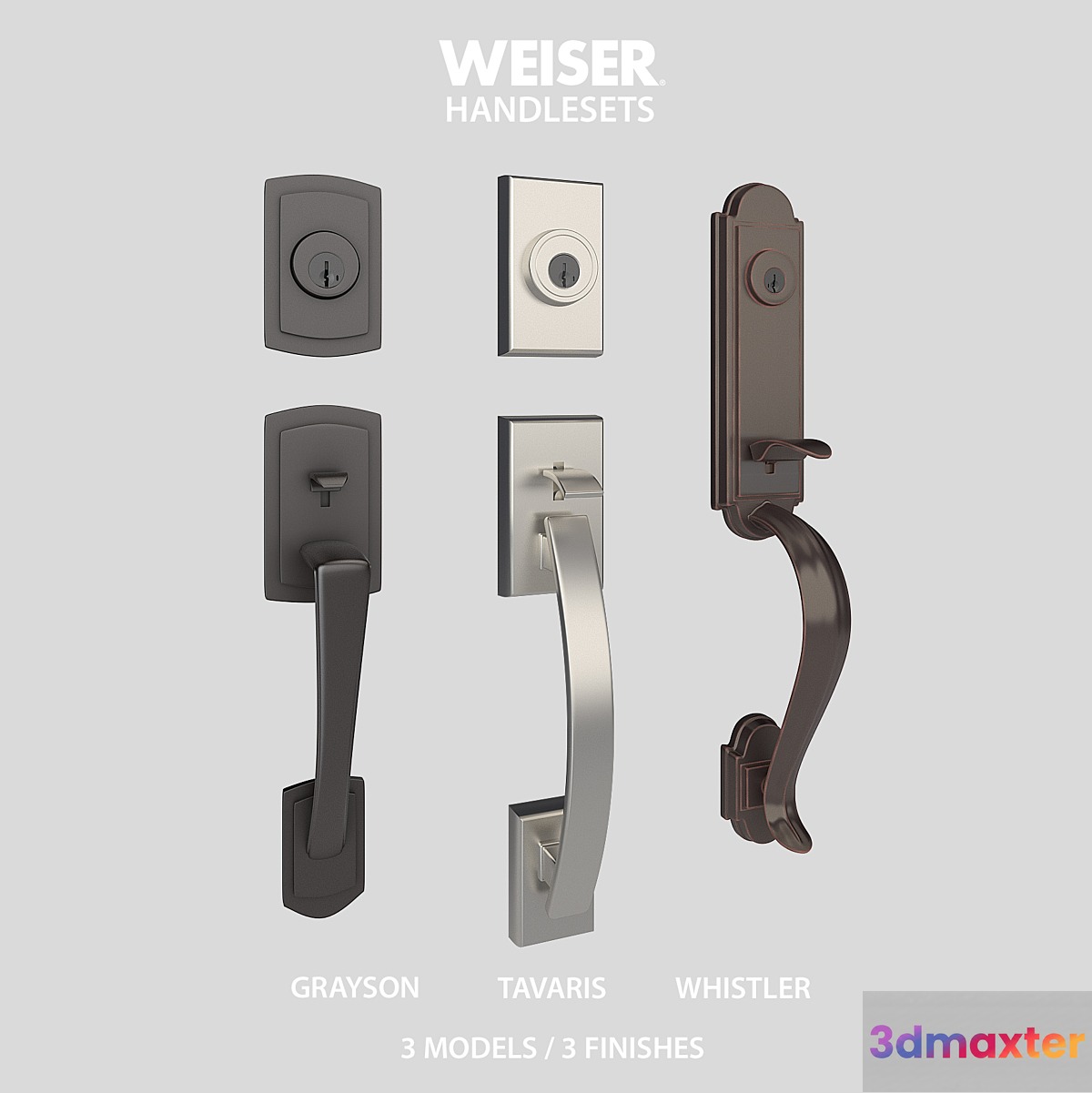 Weiser Handle Sets 3D Max