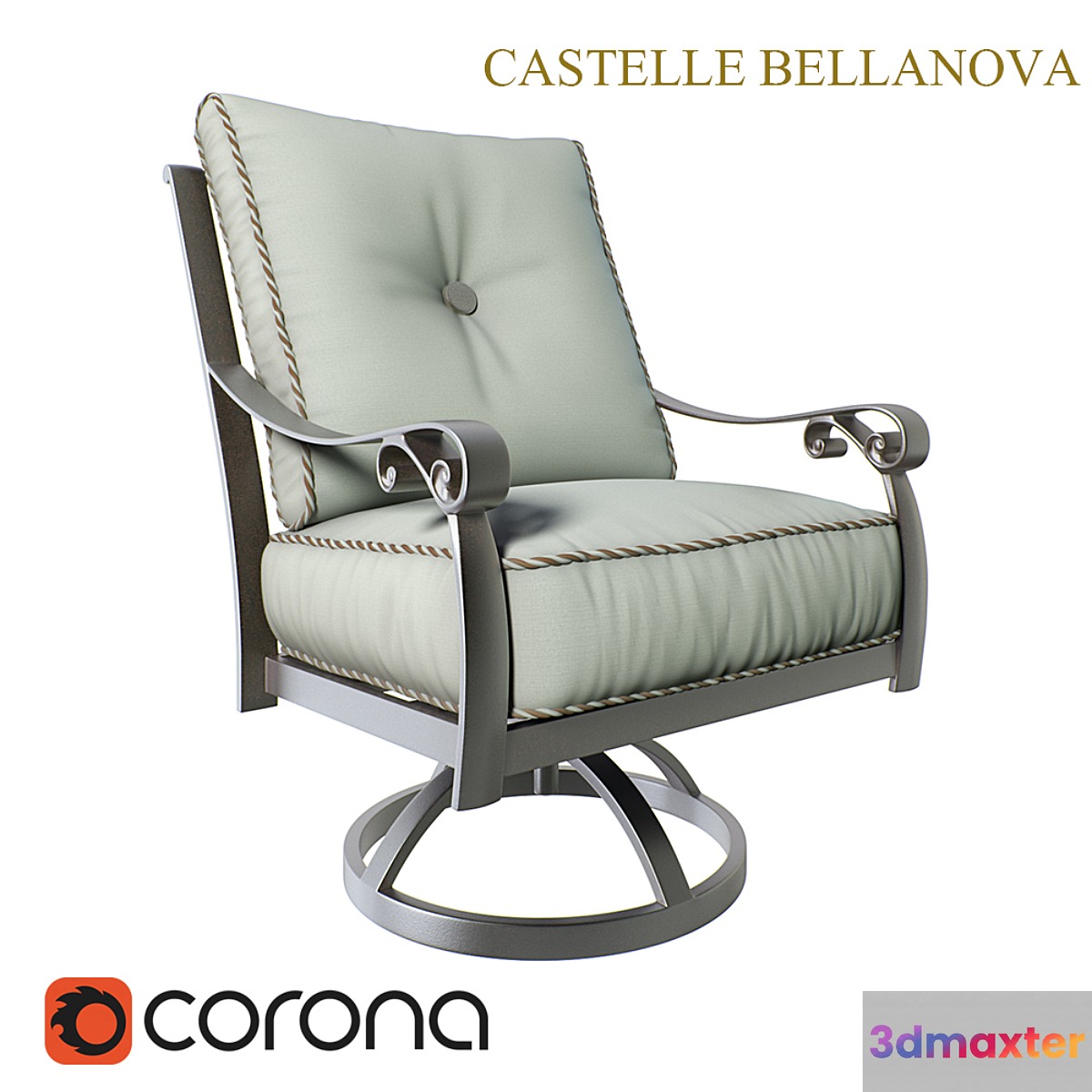 Bellnova cushioned swivel rocker 3D Max
