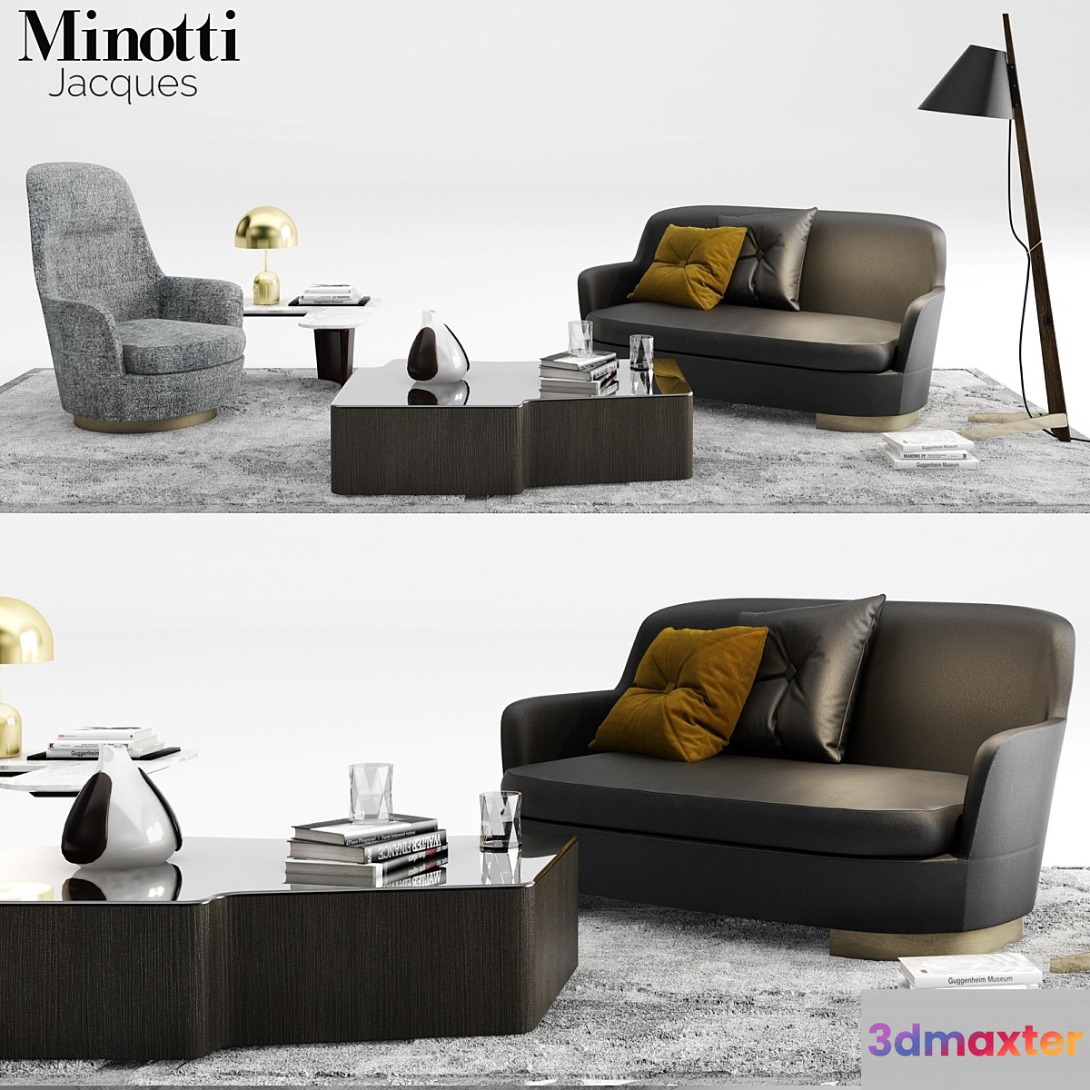 Minotti Jacques Sofa set_01 3D Max