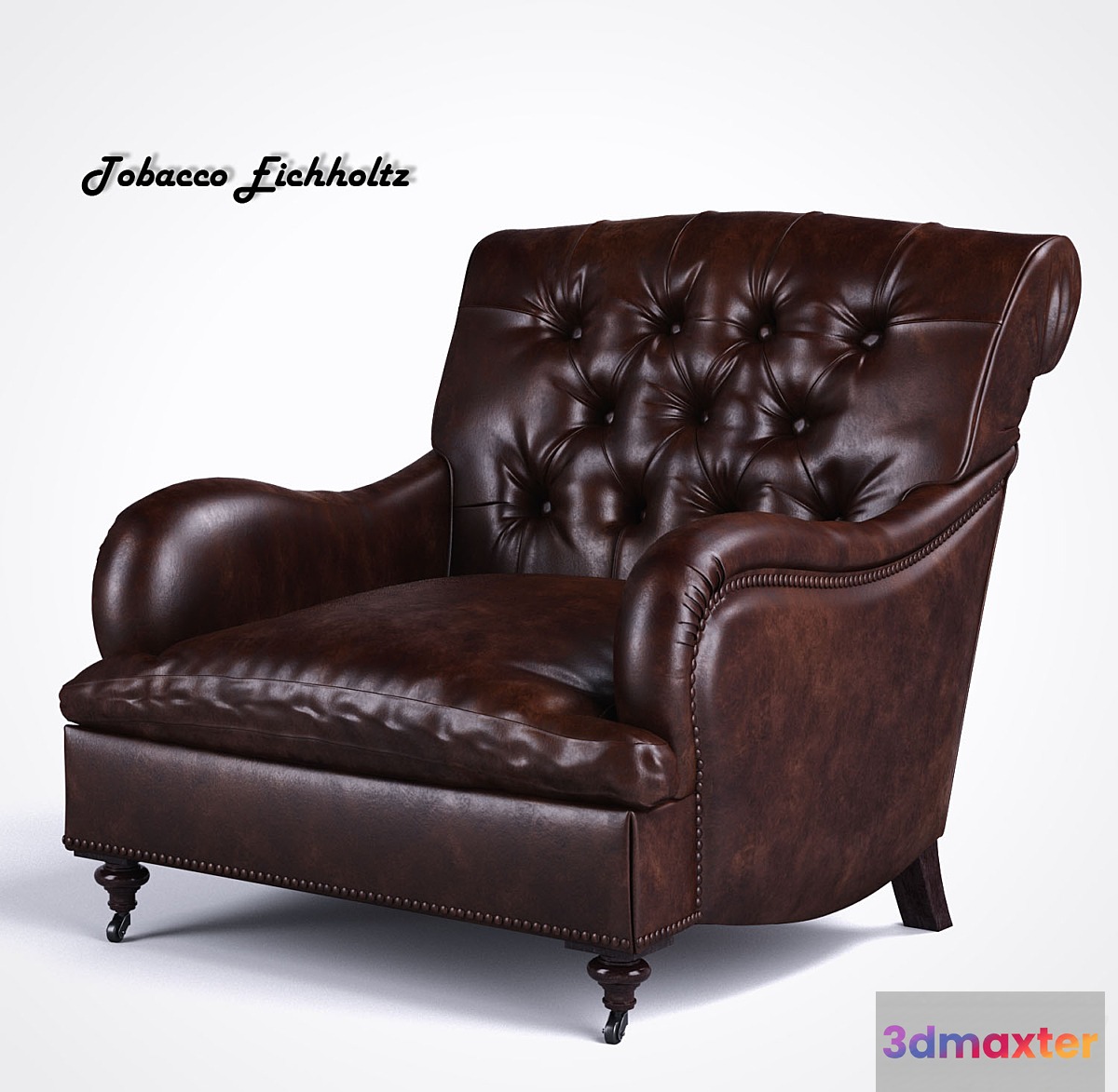 Armchair CLUB CALEDONIAN (dark skin gloss)