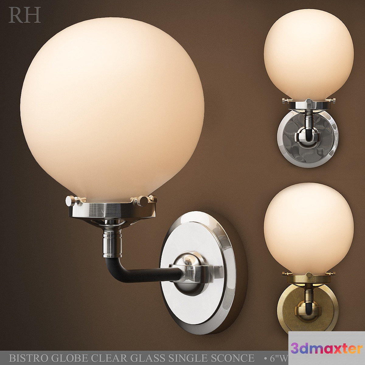 BISTRO GLOBE CLEAR GLASS SINGLE SCONCE