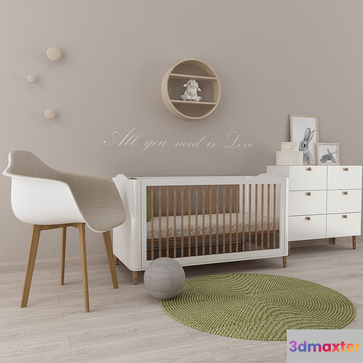 Kids room 3D Max