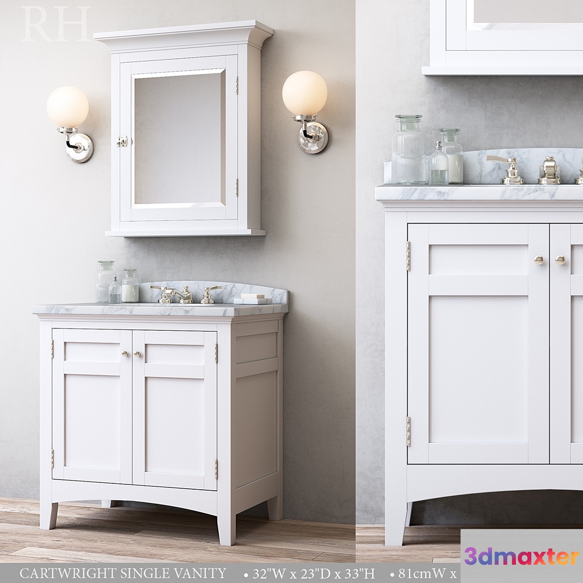 CARTWRIGHT SINGLE VANITY 3D Max