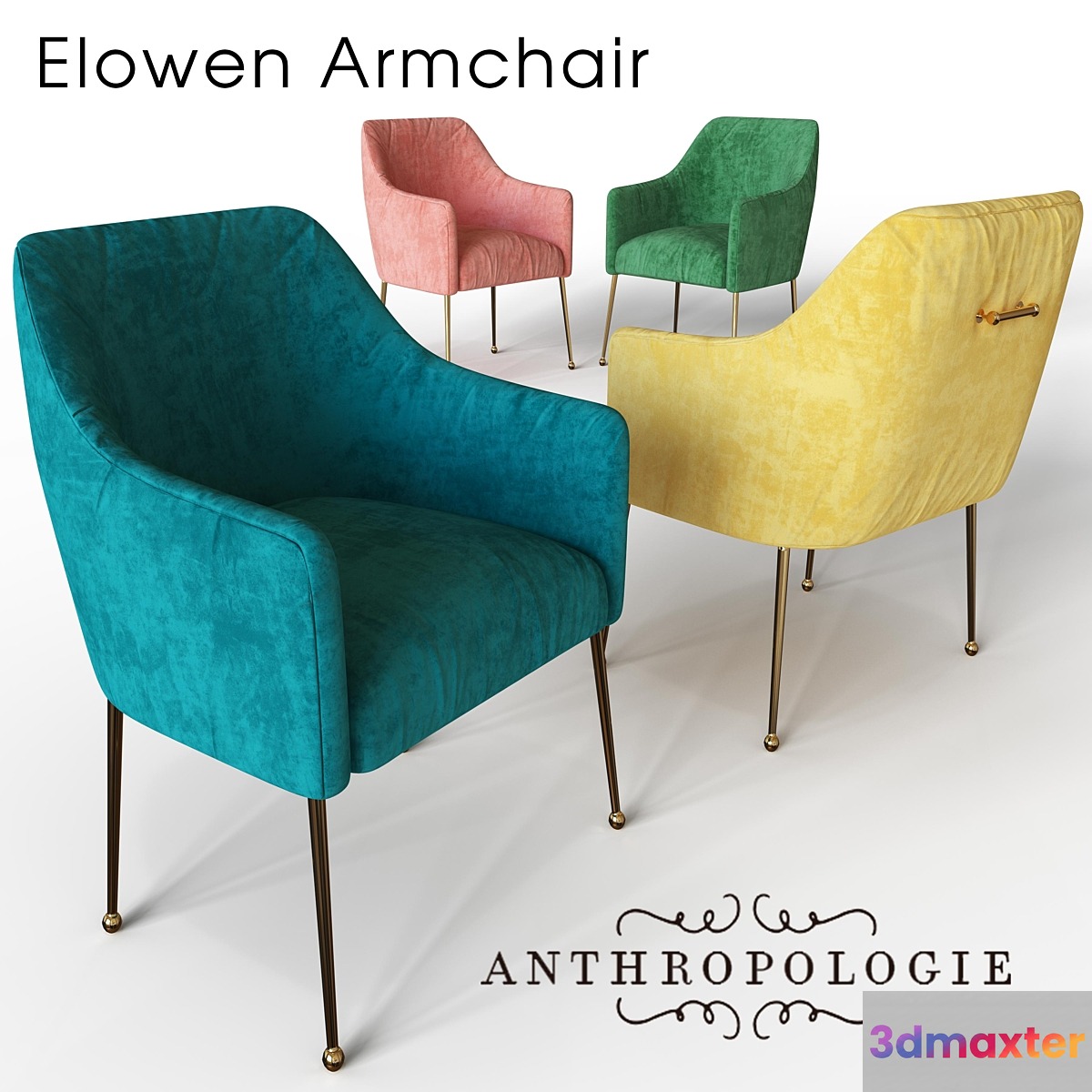 Anthropologie Elowen Armchair 3D Max