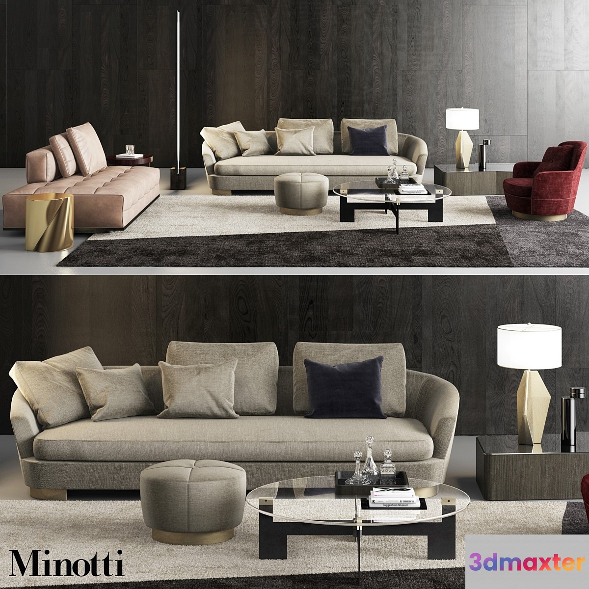 Minotti Grand Jacques Sofa Set - No.2
